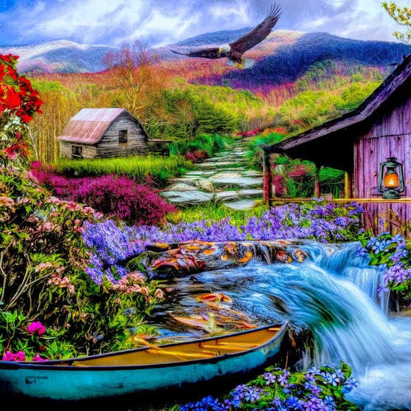 Bluebird Heaven On Earth In The Mountains Jigsaw Puzzle (1500 Pieces)