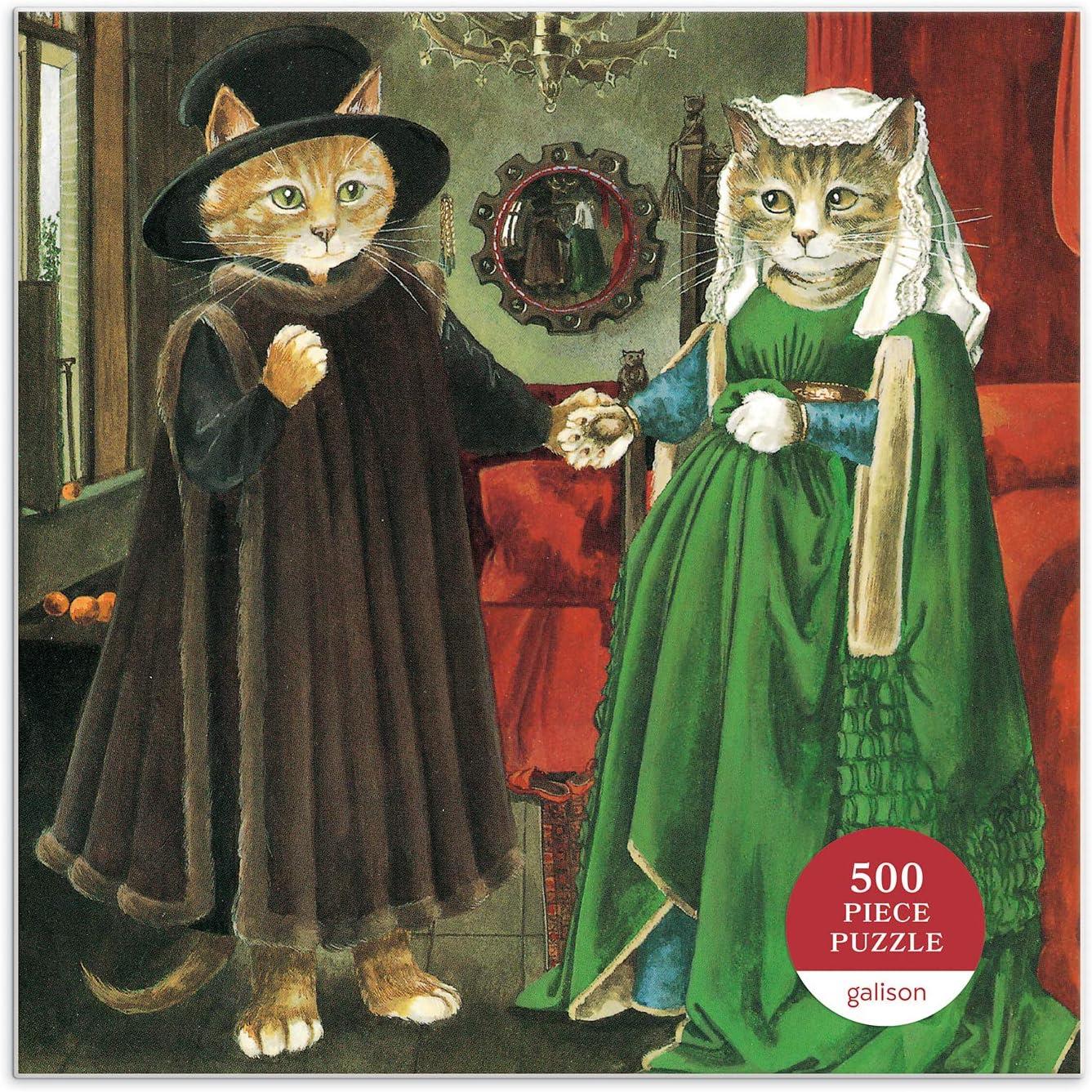 Galison The Arnolfini Marriage Meowsterpiece of Western Art Jigsaw Puzzle (500 Pieces)