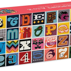Galison Needlepoint A to Z Panorama Jigsaw Puzzle (1000 Pieces)