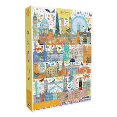 Gibsons London Skyline, White Logo Jigsaw Puzzle (1000 Pieces)