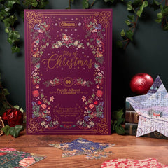 Gibsons Art File Tales of Christmas Advent Calendar 24 Mini Jigsaw Puzzles DAMAGED BOX