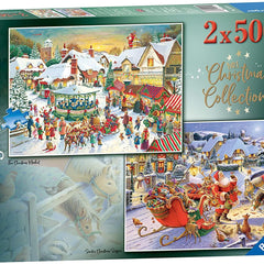 Ravensburger Christmas Collection No. 1 Jigsaw Puzzles (2 x 500 Pieces) DAMAGED BOX