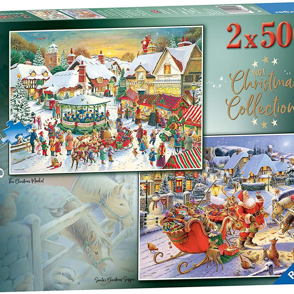 Ravensburger Christmas Collection No. 1 Jigsaw Puzzles (2 x 500 Pieces) DAMAGED BOX
