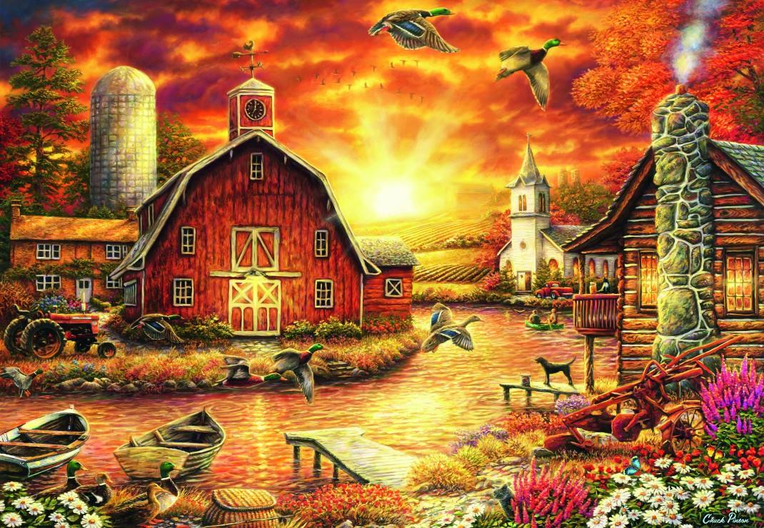 Bluebird Honey Drip Farm Jigsaw Puzzle (1000 Pieces)