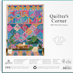Galison Quilter's Corner, Victoria Ball Foil Jigsaw Puzzle (1000 Pieces)