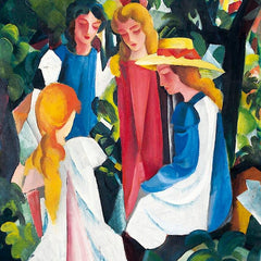 Bluebird Art August Macke - Four Girls, 1913 Jigsaw Puzzle (1000 Pieces)
