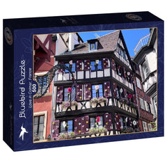 Bluebird Love in Colmar, France Jigsaw Puzzle (500 Pieces)