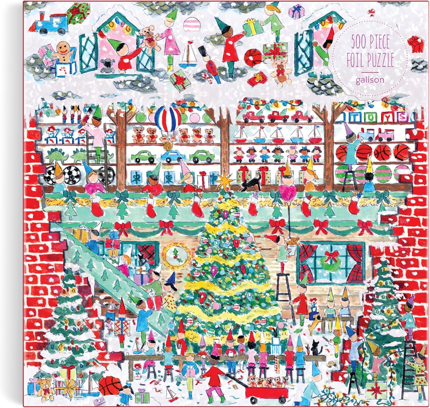 Galison Michael Storrings Toy Workshop Foil Jigsaw Puzzle (500 Pieces)