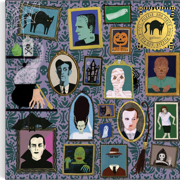 Galison Spooky Portraits Foil Jigsaw Puzzle (500 Pieces)