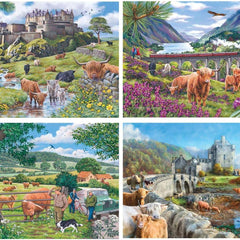 House of Puzzles Roaming the Highlands Jigsaw Puzzles (4 x 500 Pieces)