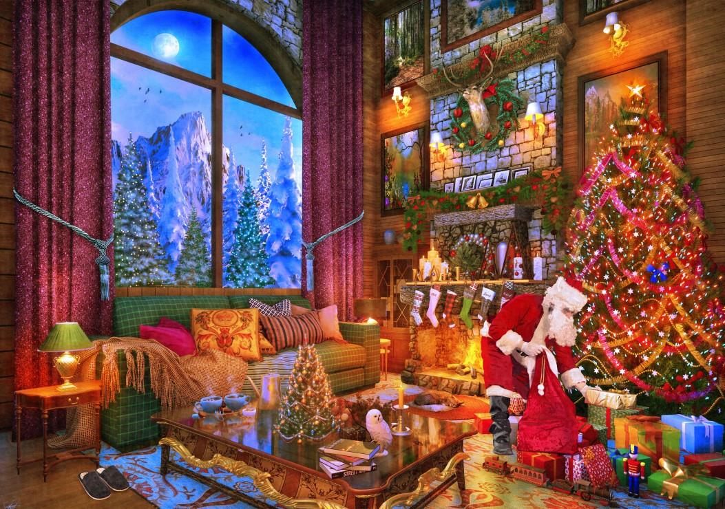 Bluebird Christmas Lodge Jigsaw Puzzle (2000 Pieces)