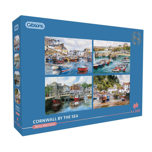 Gibsons Cornwall by the Sea Jigsaw Puzzles (4 x 500 Pieces)