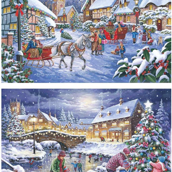 House of Puzzles Christmas Is Coming Jigsaw Puzzle (2 x 500 XL Pieces)