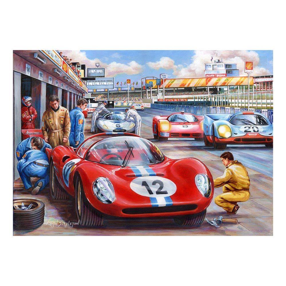 House of Puzzles Pit Stop Jigsaw Puzzle (500 XL Pieces)