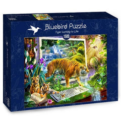 Bluebird Tiger Coming To Life Jigsaw Puzzle (1500 Pieces)