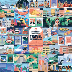 Ridley's 50 Awe-Inspiring Travel Destinations Bucket List Jigsaw Puzzle (1000 Pieces)