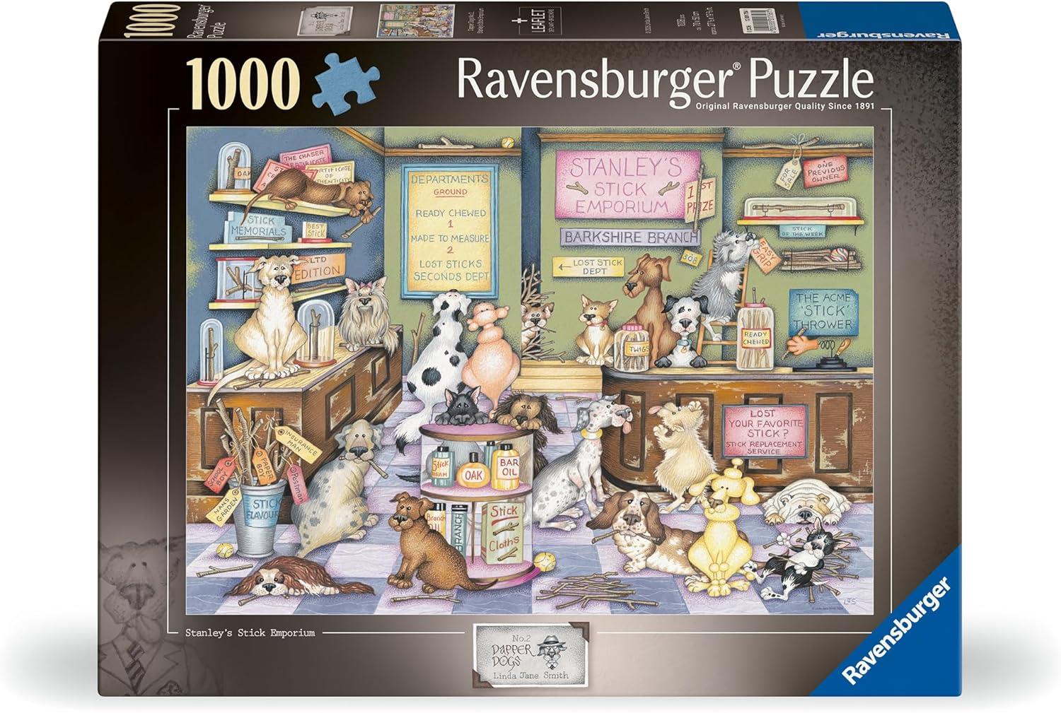 Ravensburger Dapper Dogs No 2: Stanley's Stick Emporium Jigsaw Puzzle (1000 Pieces)