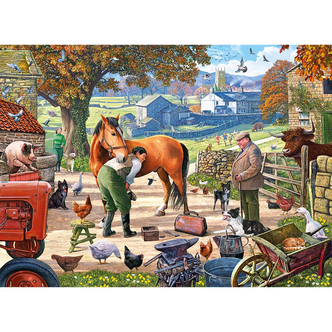 Gibsons Farrier on the Farm Jigsaw Puzzle (500 Pieces)