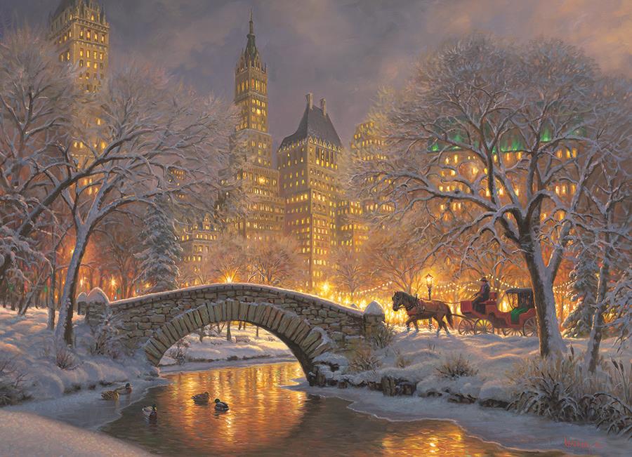 Cobble Hill Winter in the Park Jigsaw Puzzle (500 XL Pieces)