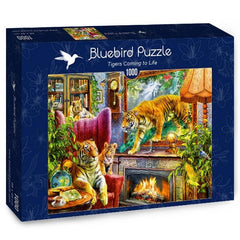 Bluebird Tigers Coming to Life Jigsaw Puzzle (1000 Pieces)