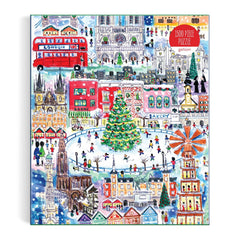Galison Michael Storrings Christmas Around The World Jigsaw Puzzle (1500 Pieces)