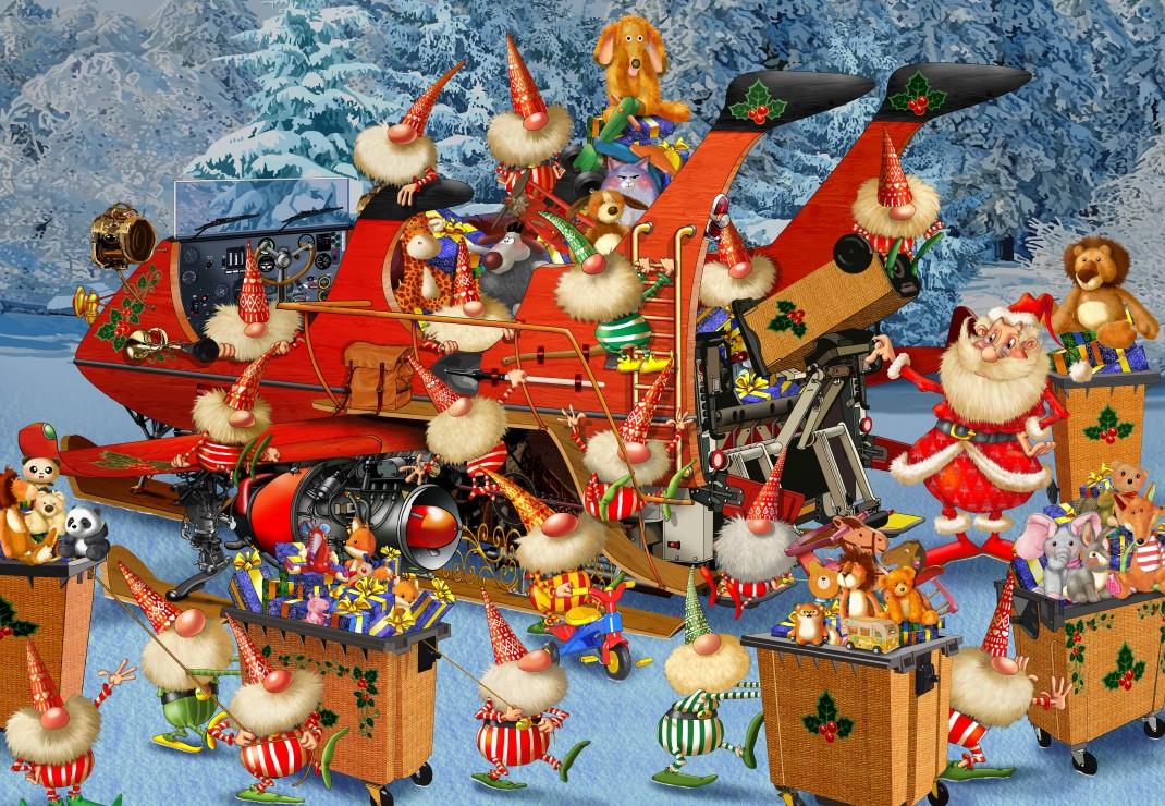 Bluebird Ready for Christmas Delivery Season Jigsaw Puzzle (1000 Pieces) DAMAGED BOX