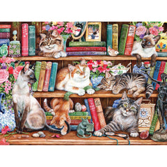 Gibsons Puss Back in Books Jigsaw Puzzle (1000 Pieces)