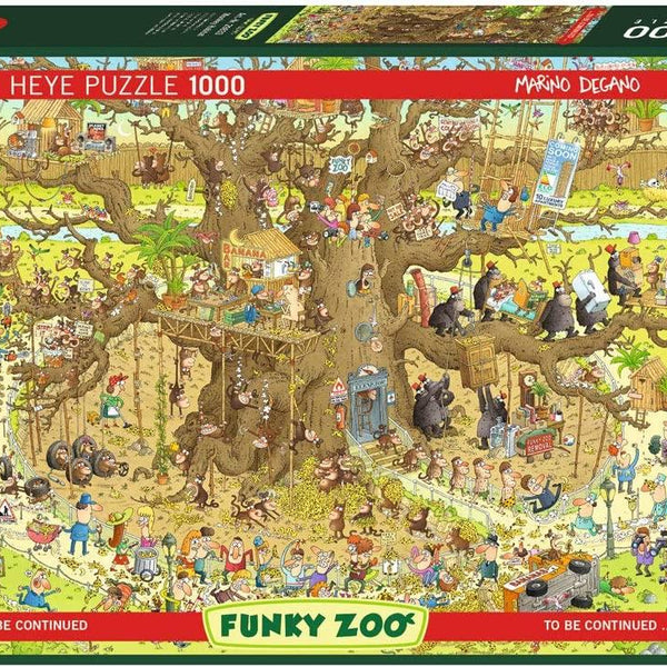 Heye Funky Zoo Monkey Habitat, Degano Jigsaw Puzzle (1000 Pieces) DAMAGED BOX