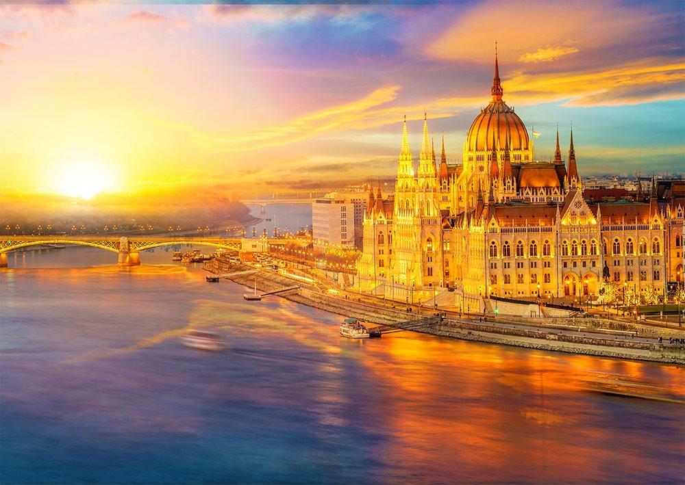 Enjoy Hungarian Parliament at Sunset, Budapest Jigsaw Puzzle (1000 Pieces)