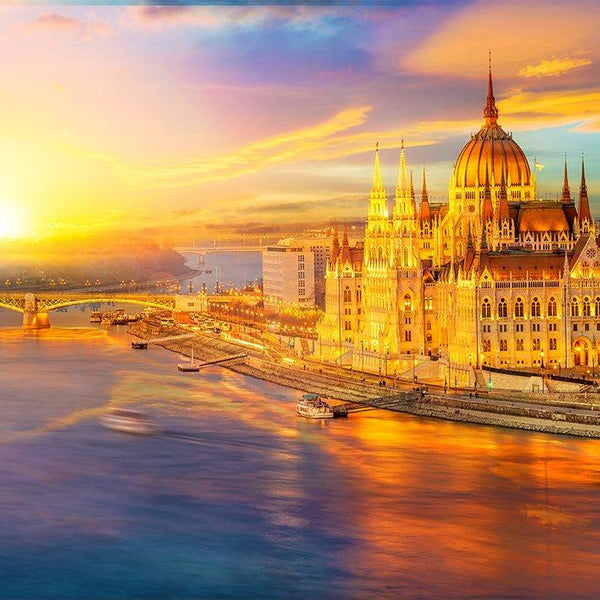 Enjoy Hungarian Parliament at Sunset, Budapest Jigsaw Puzzle (1000 Pieces)