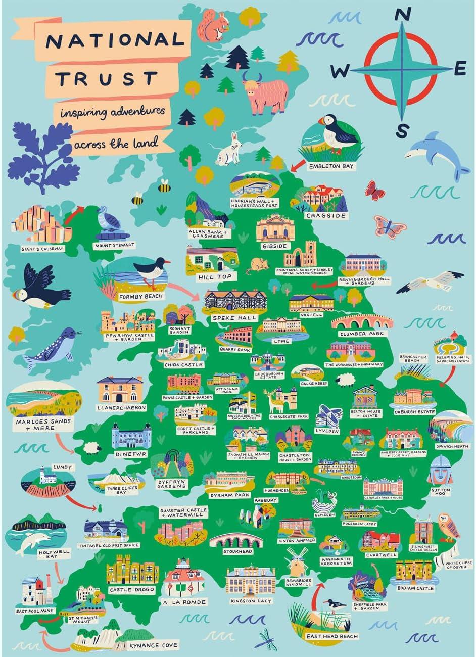 Gibsons National Trust: Across the Land Jigsaw Puzzle in Gift Box (500 Pieces)