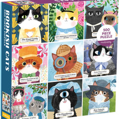 Galison Bookish Cats Jigsaw Puzzle (500 Pieces)