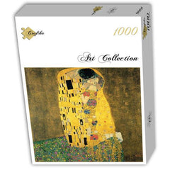 Grafika Gustav Klimt: The Kiss, 1907-1908 Jigsaw Puzzle (1000 Pieces)