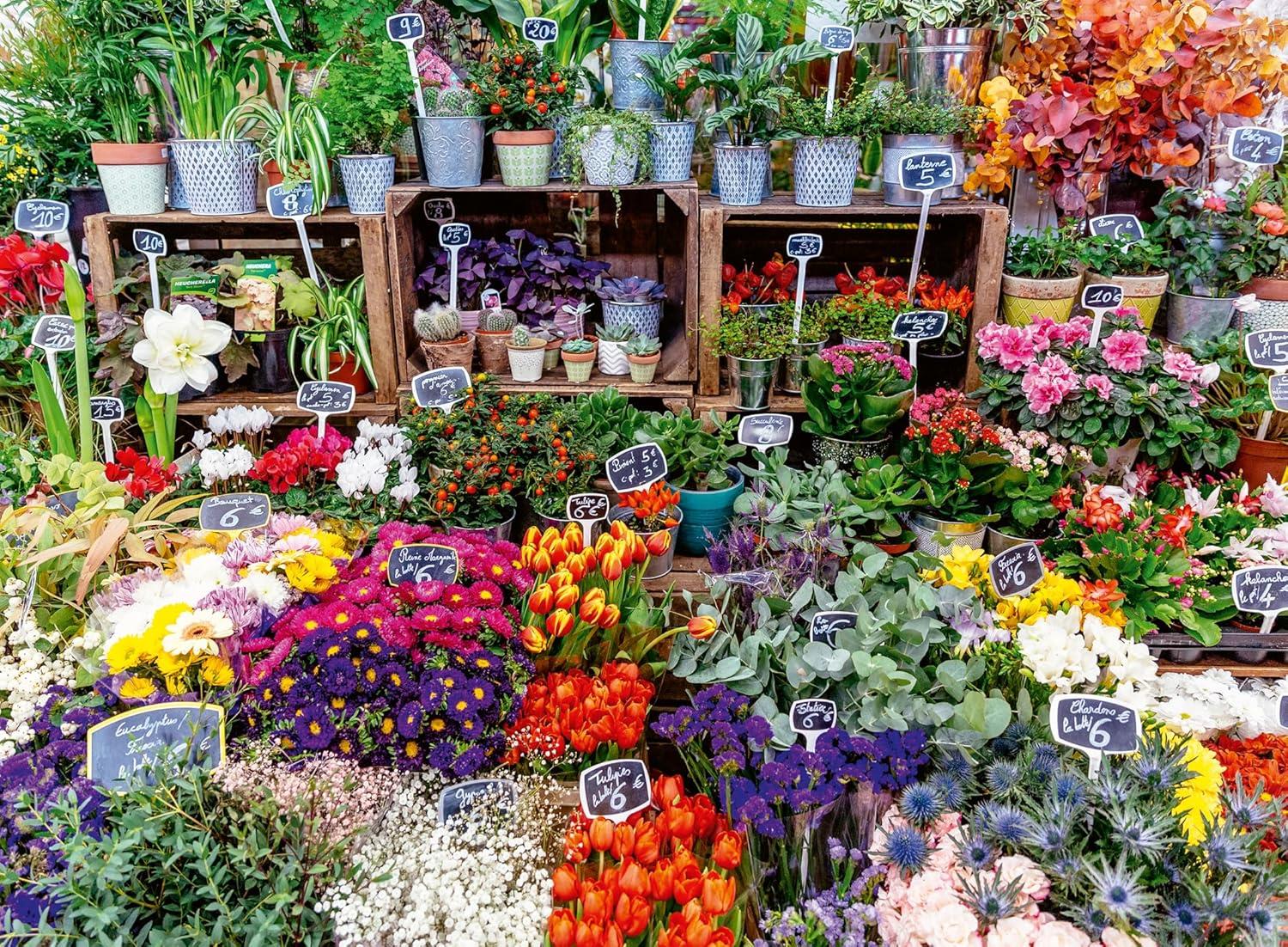 Ravensburger Flower Market, France Jigsaw Puzzle (500 Pieces) DAMAGED BOX