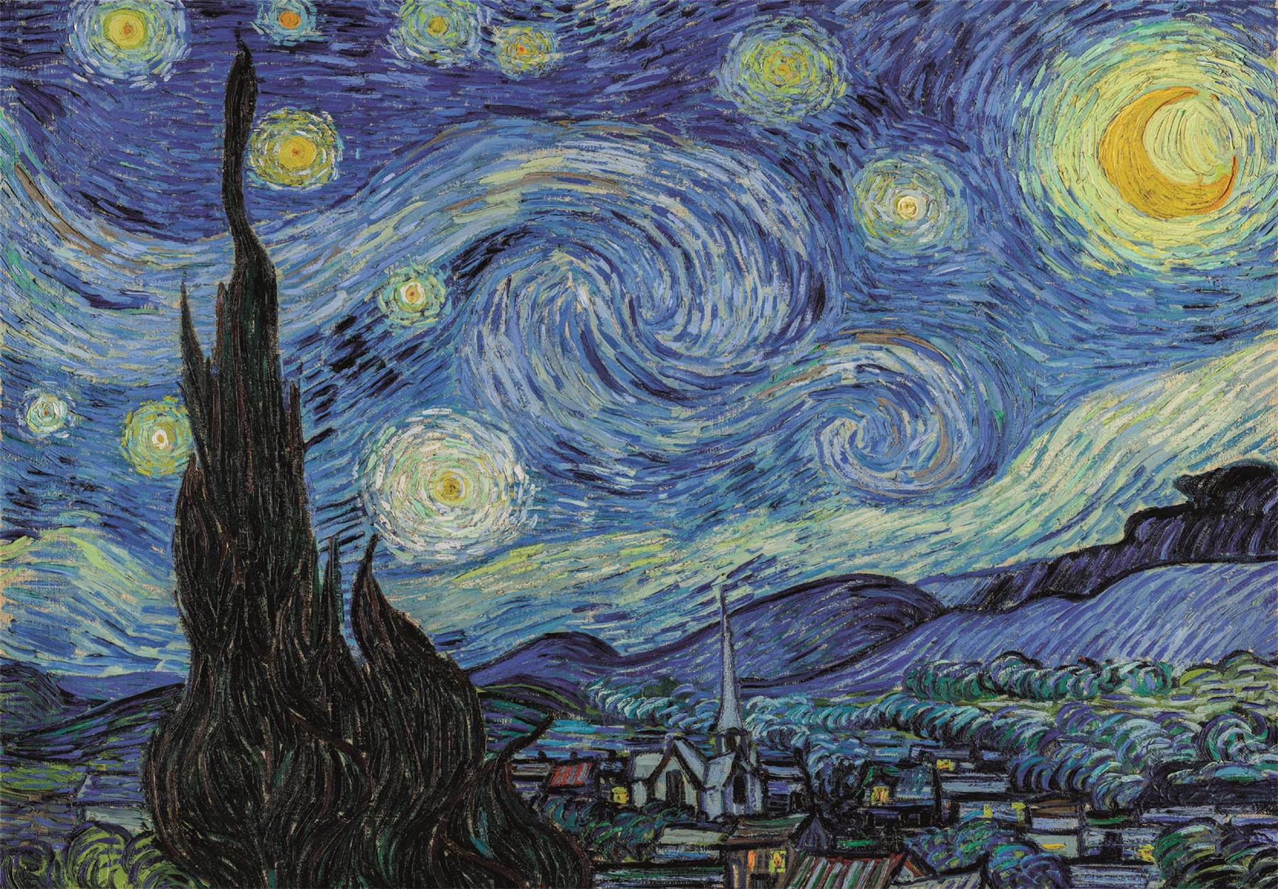 Clementoni Museum The Starry Night, Van Gogh Jigsaw Puzzle (1000 Pieces)