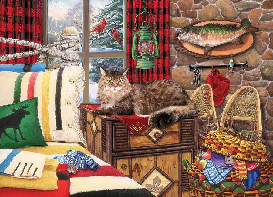 Cobble Hill Lodge Cat Jigsaw Puzzle (1000 Pieces)