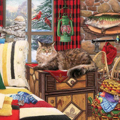 Cobble Hill Lodge Cat Jigsaw Puzzle (1000 Pieces)