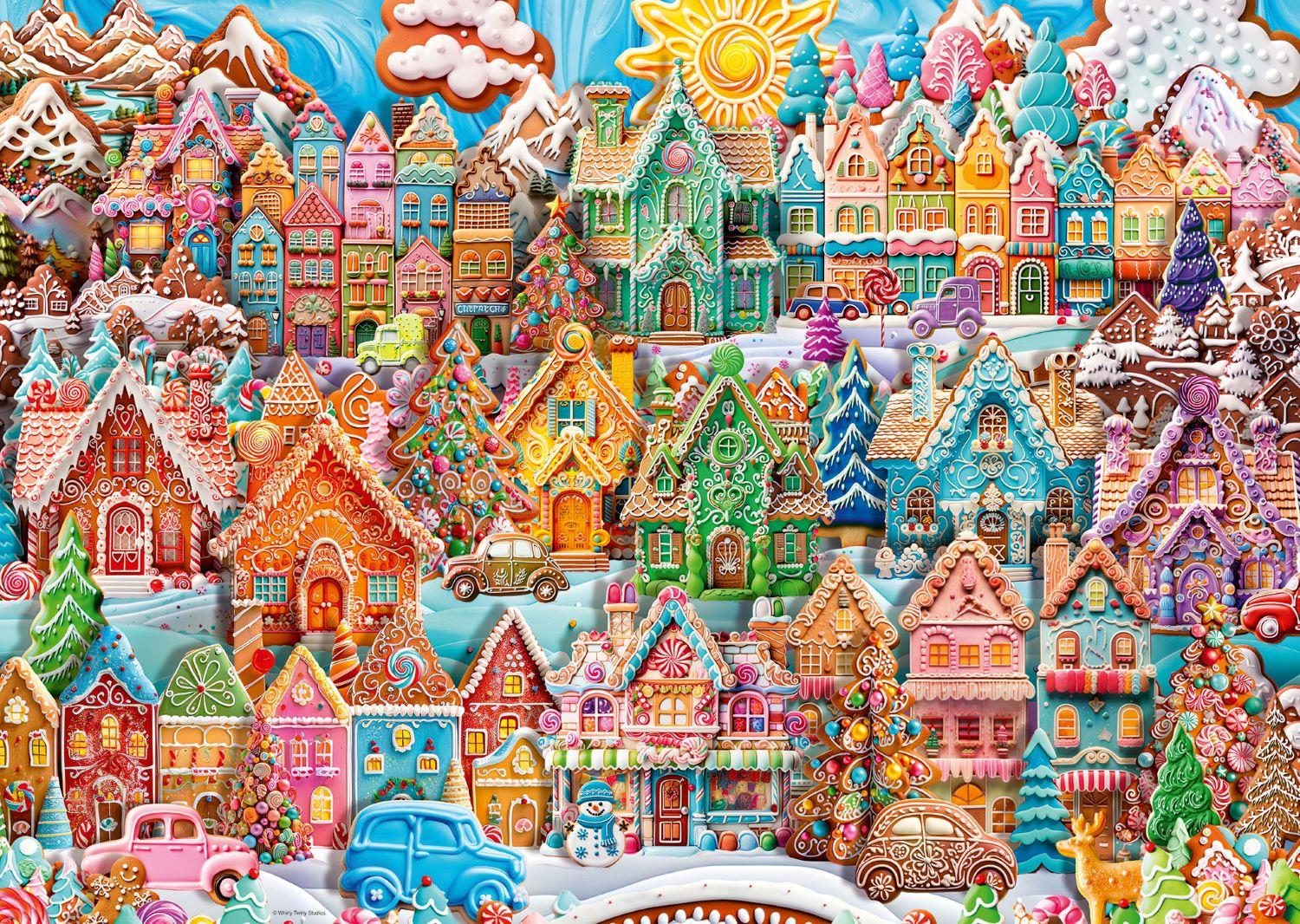 Ravensburger Christmas Cookie Village Jigsaw Puzzle (1000 Pieces) DAMAGED BOX