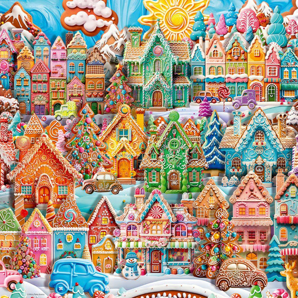 Ravensburger Christmas Cookie Village Jigsaw Puzzle (1000 Pieces) DAMAGED BOX