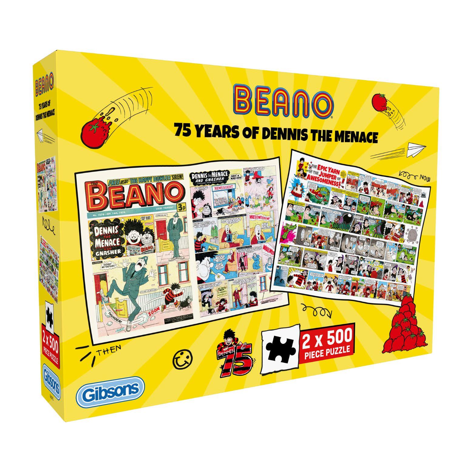 Gibsons 75 Years of Dennis the Menace Jigsaw Puzzles (2 x 500 Pieces)