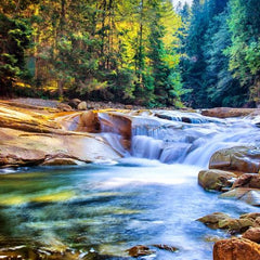Grafika Beautiful Waterfall in the Forest Jigsaw Puzzle (500 Pieces)