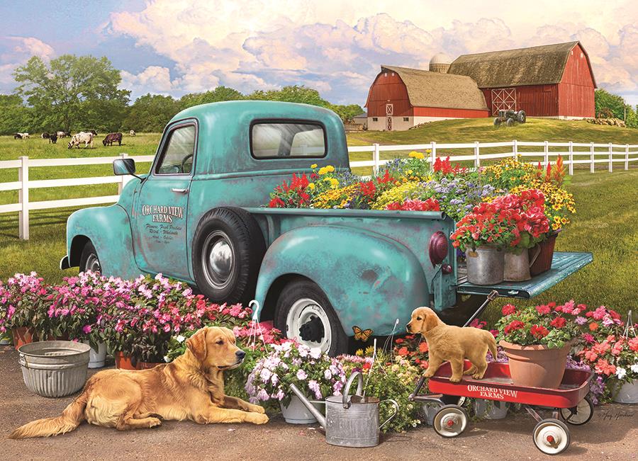 Cobble Hill Flower Truck Jigsaw Puzzle (1000 Pieces)