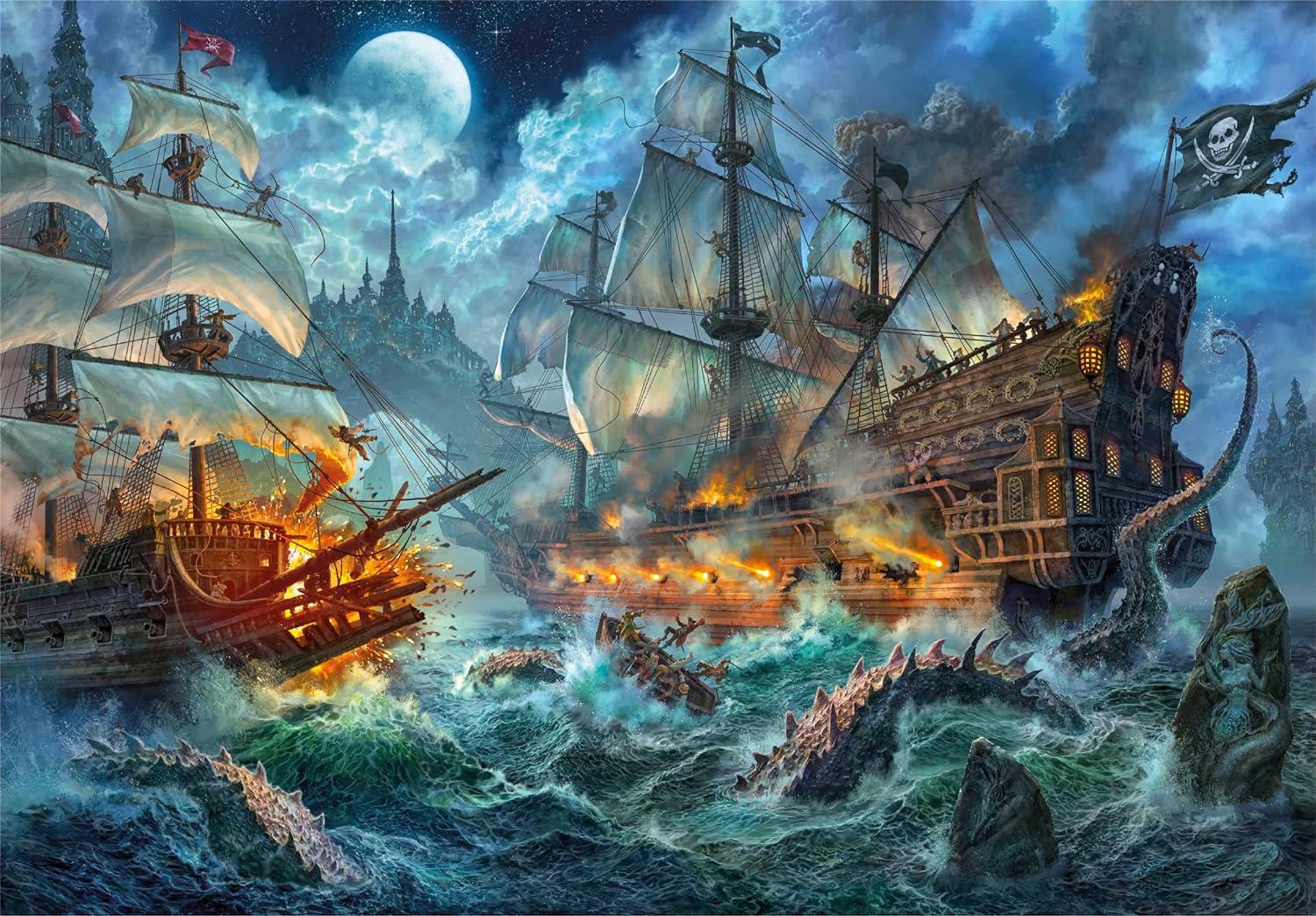 Clementoni Pirates Battle Jigsaw Puzzle (1000 Pieces)