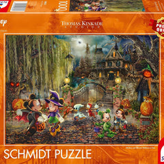 Schmidt Kinkade Disney Mickey & Minnie Halloween Fun Jigsaw Puzzle (1000 Pieces) DAMAGED