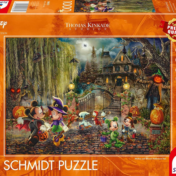 Schmidt Kinkade Disney Mickey & Minnie Halloween Fun Jigsaw Puzzle (1000 Pieces) DAMAGED
