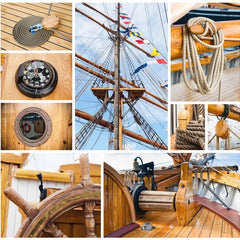 Grafika Old Sailboat Collage Jigsaw Puzzle (1000 Pieces)