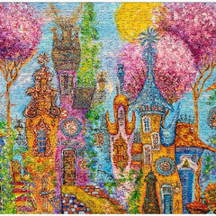 Heye Pink Trees, Charming Village Jigsaw Puzzle (1000 Pieces)