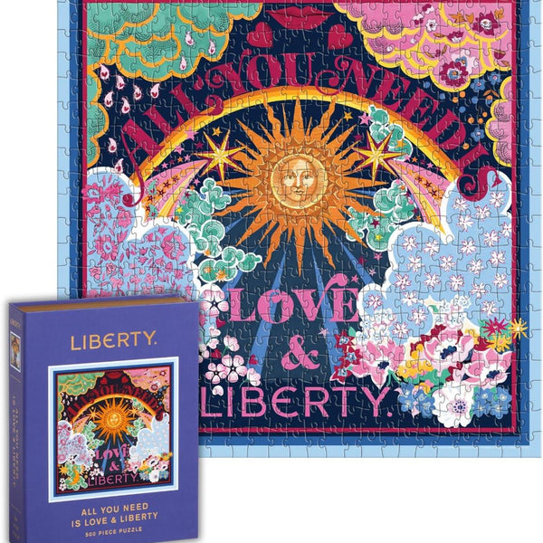 Galison Liberty All You Need is Love Book Jigsaw Puzzle (500 Pieces)