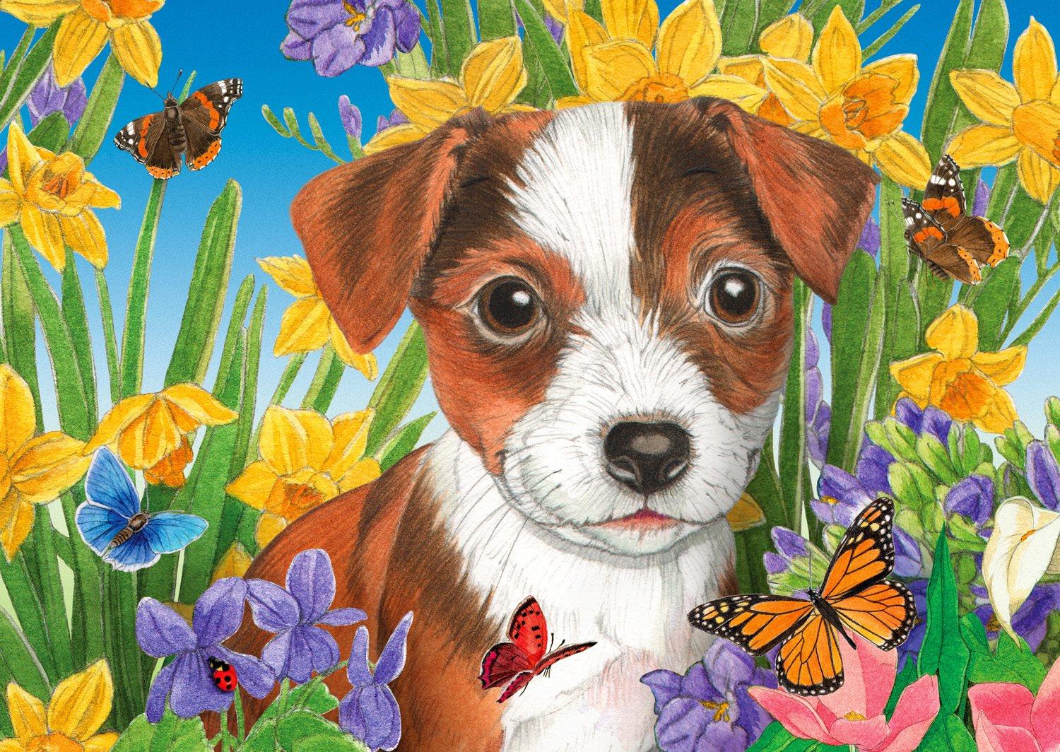 Enjoy Puppy Garden Jigsaw Puzzle (1000 Pieces)