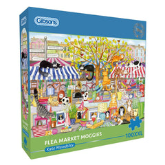 Gibsons Flea Market Moggies Jigsaw Puzzle (100 XXLPieces)